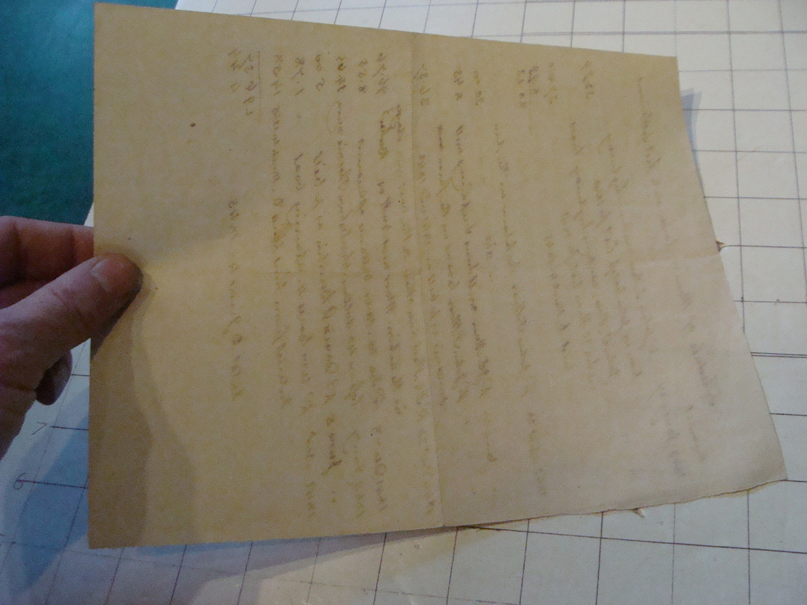 vintage paper: 1845 monies lent out,