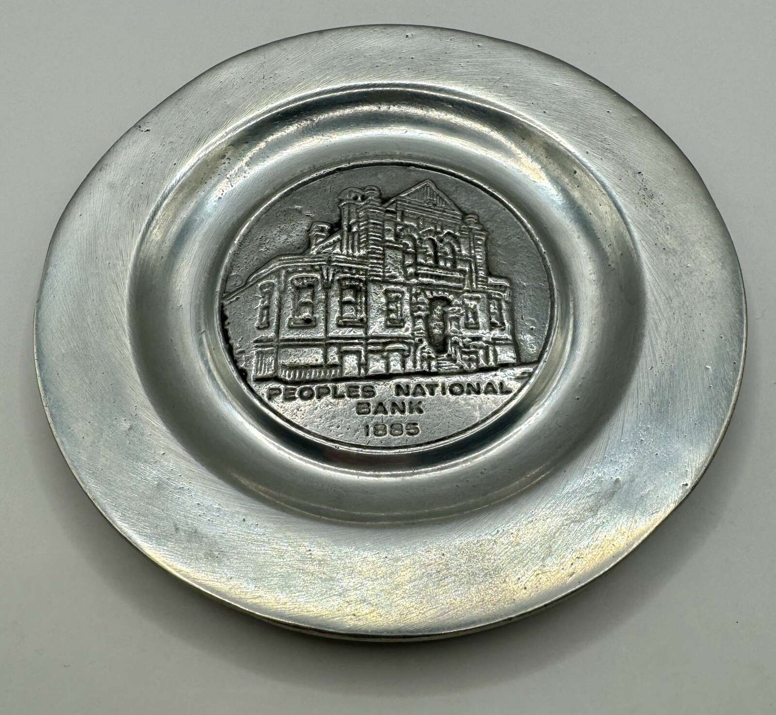 People’s National Bank Lebanon Pa Bicentennial Commemorative Pewter Plate 1885
