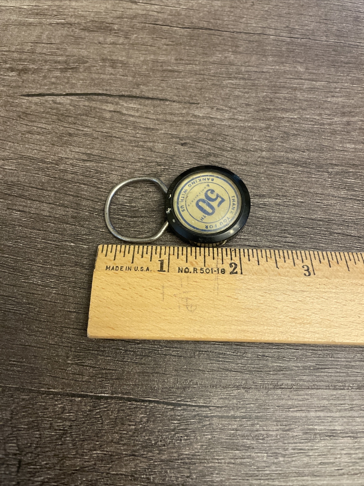 Vintage First National Bank Of Cicero 50th Anniversary Keychain