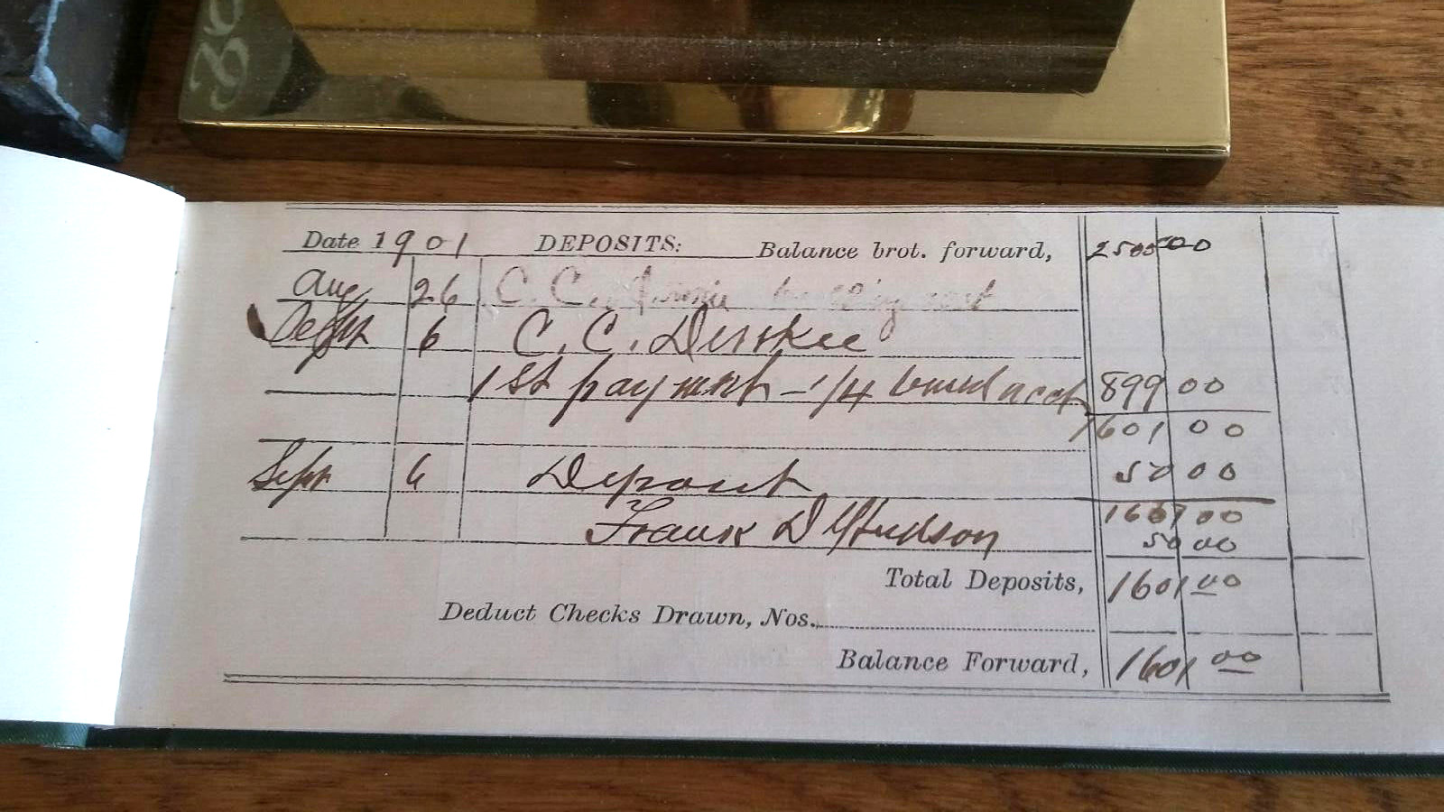 Vintage 1901 Union Bank of Savings of Los Angeles, CAL. checkbook