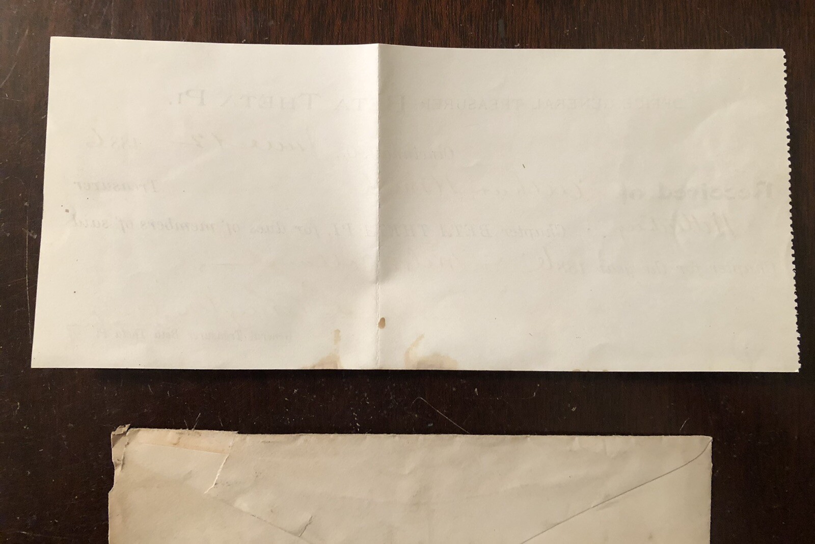 Antique 1886 Equitable Accident Insurance Co. Envelope and Receipt