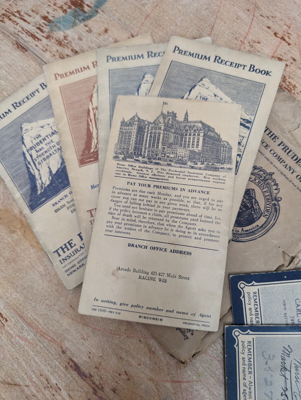 VTG Prudential Insurance Pocket Premium Books 5 With Cover 1920s 2 Metropolitan