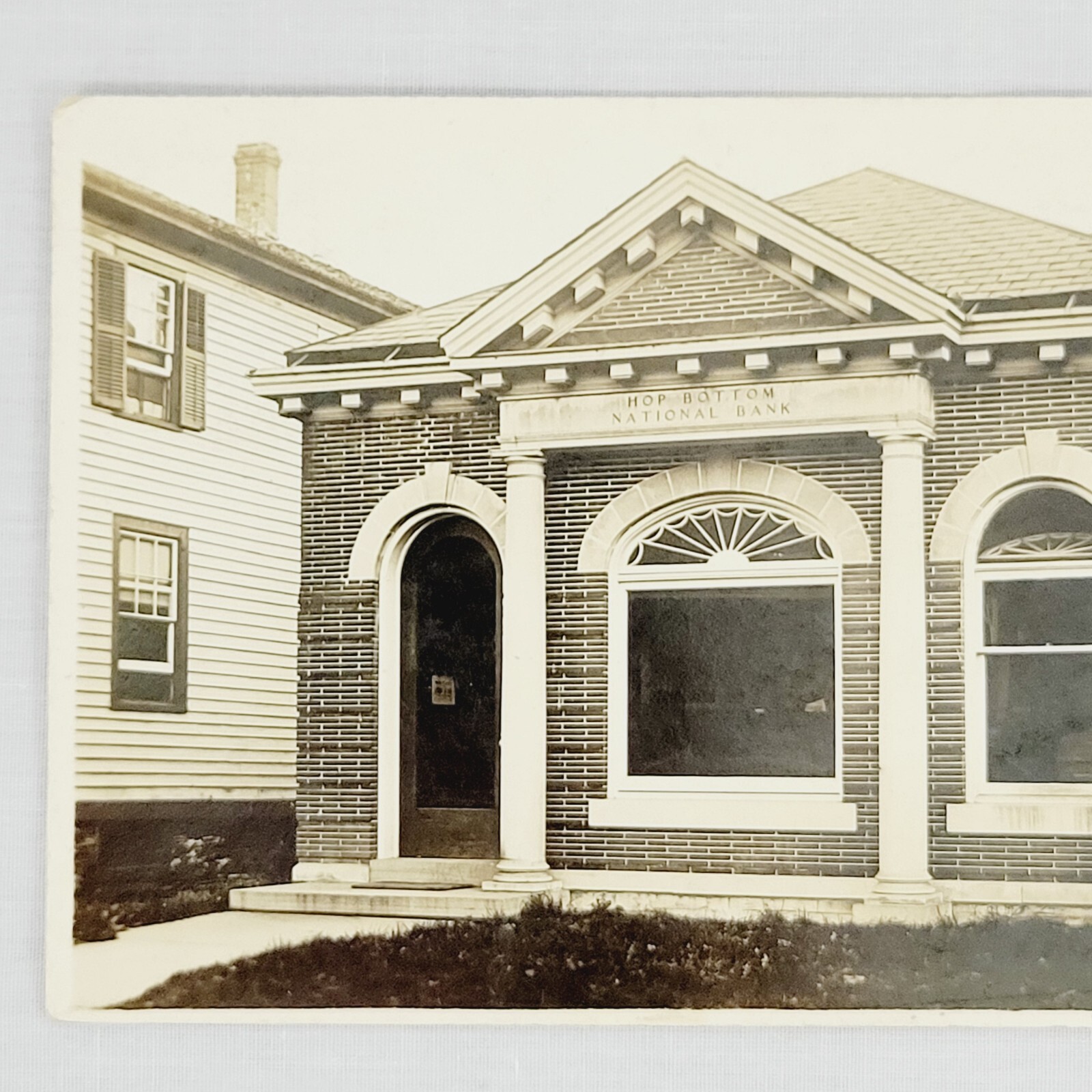 Rare c1912 Hop Bottom PA National Bank RPPC J.A. Campbell Real Photo Postcard