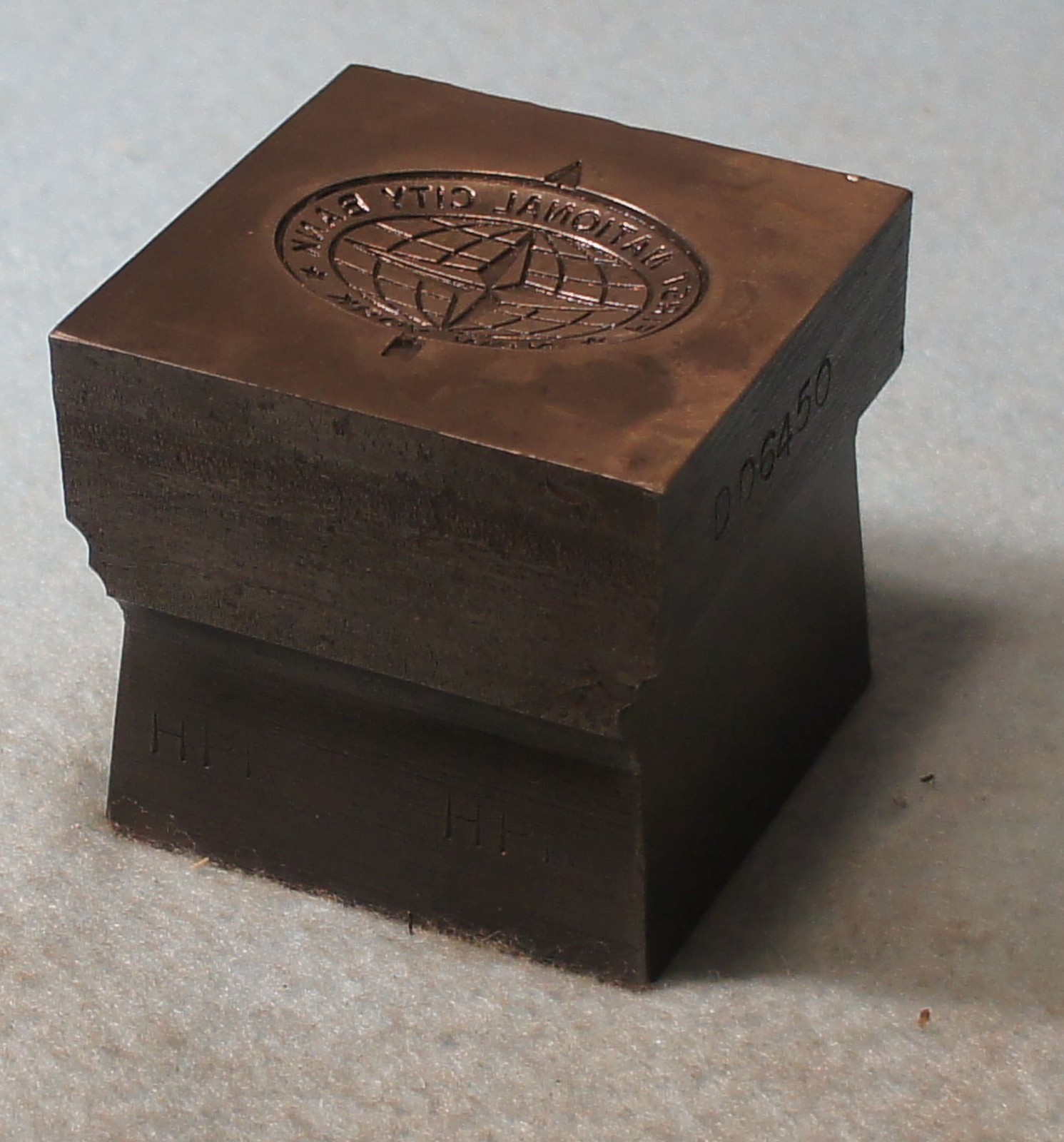 1968 FIRST NATIONAL CITY BANK NY Logo Badge STEEL STAMPING DIE RH306