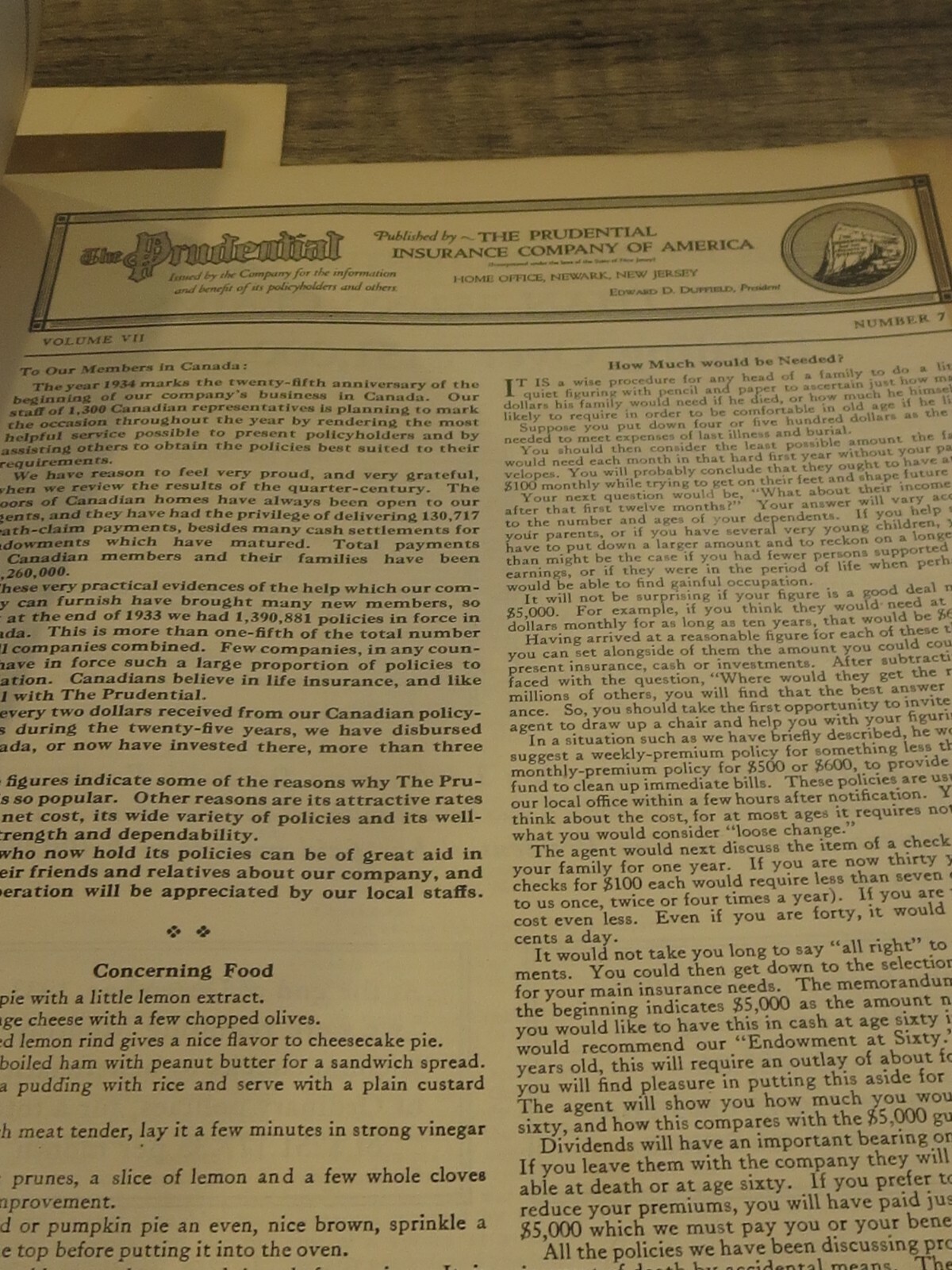 Prudential Insurance- The Prudential Magazine January 1934 and March 1942