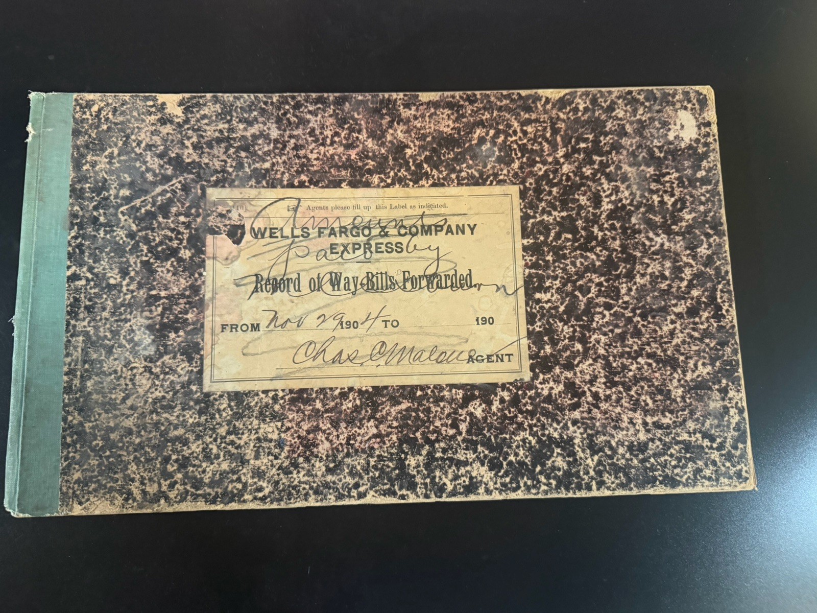 Antique Wells Fargo & Company Express Log Books