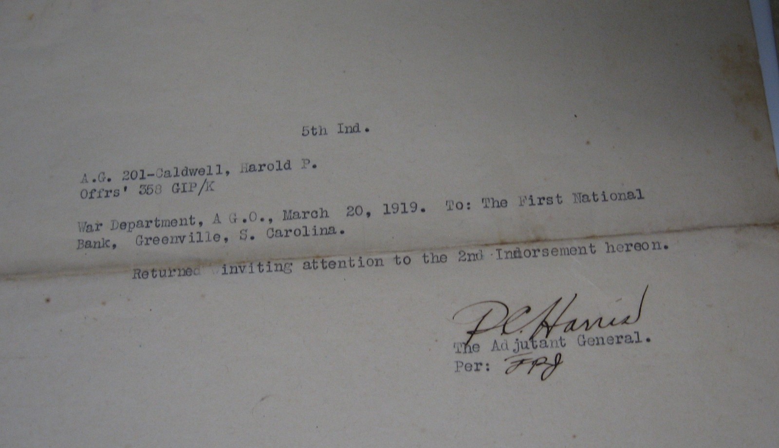People’s 1st National Bank Greenville, SC, 1915-1921 Signed Papers/Int. Acct.’s