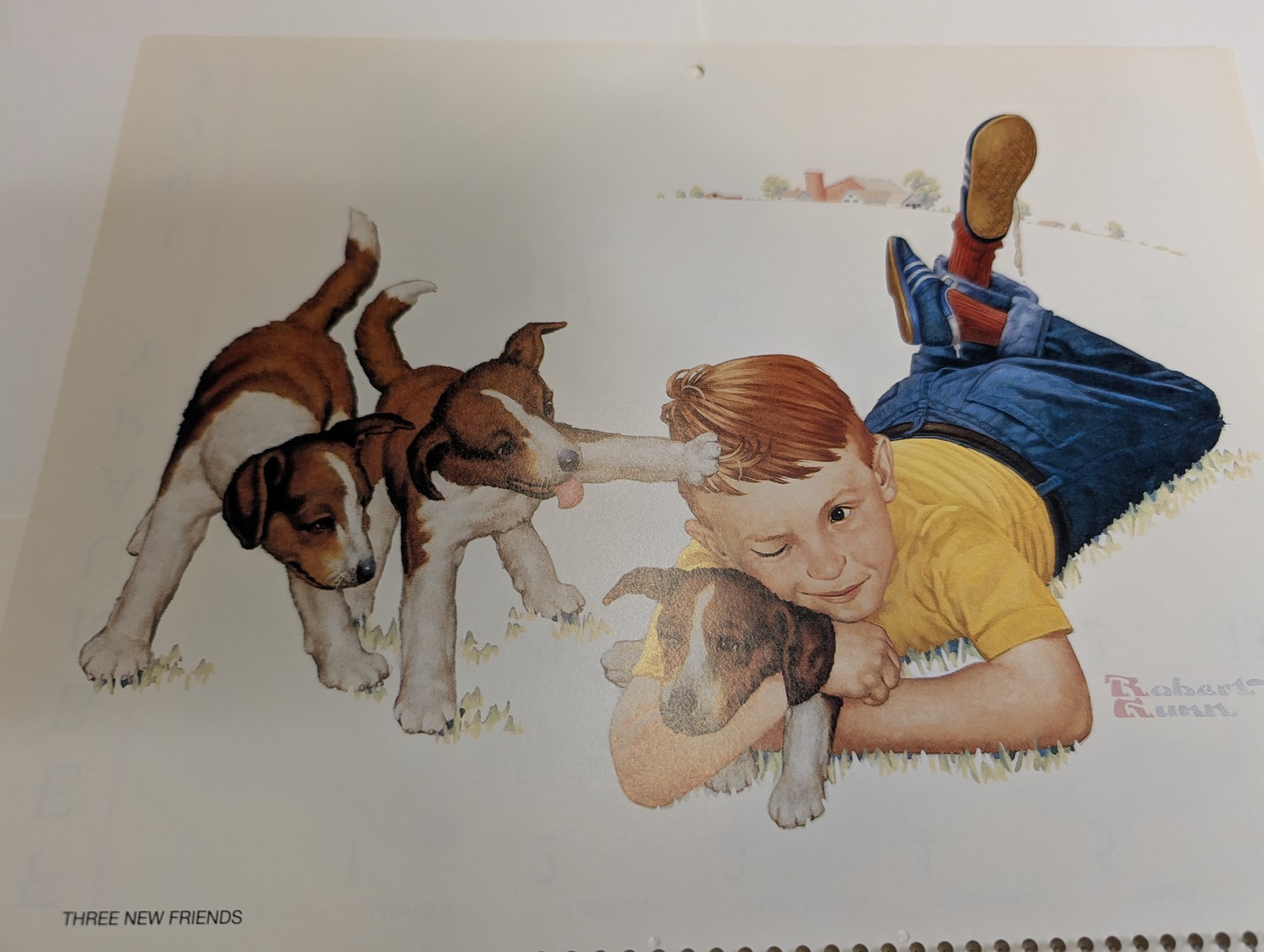 1993 Iowa Savings Bank Golden Times Norman Rockwell Calendar Dike New Hartford