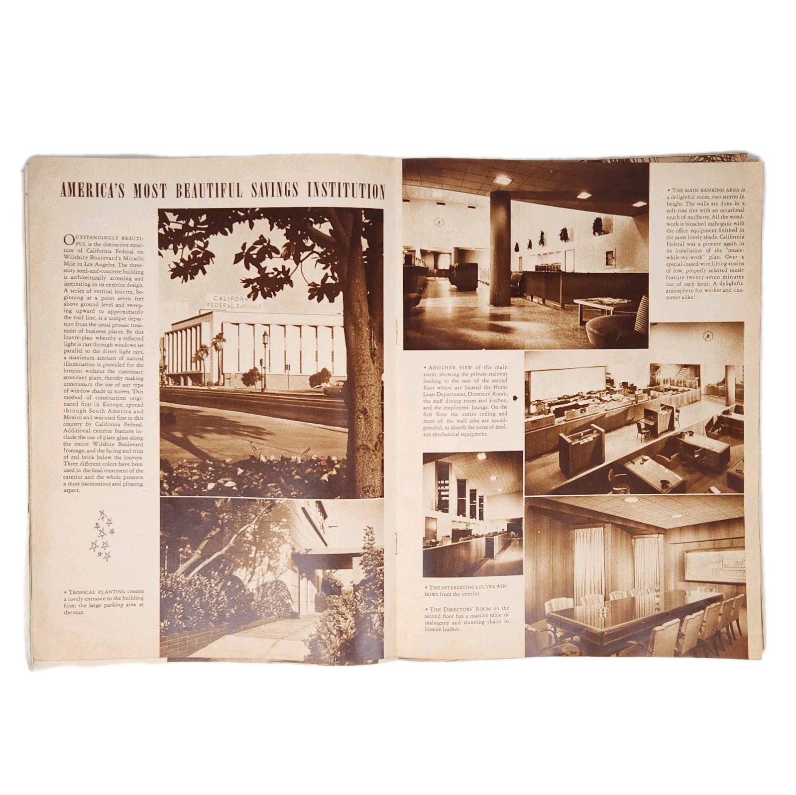 California Federal Savings Cal Fed Bank 25th Anniversary Brochure Vtg 1950s LA