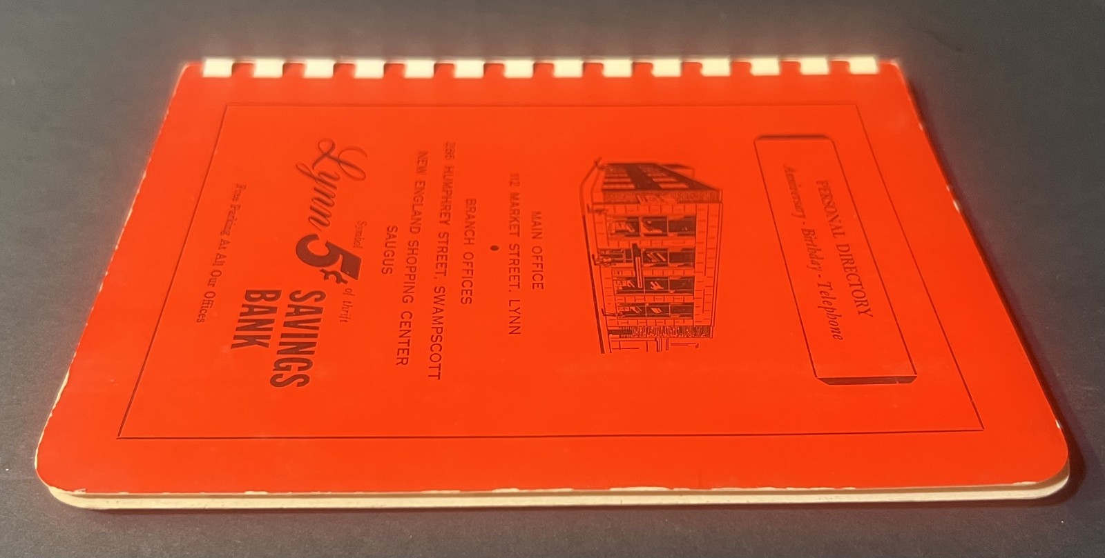 Lynn 5¢ Savings Bank Personal Directory 1961 (Hotel Edison, Sheldon Pharmacy)