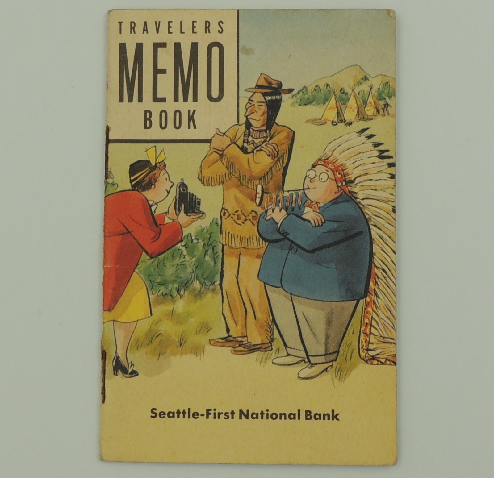 Travelers Memo Book Seattle 1st National Bank of America Vintage 1950-1951