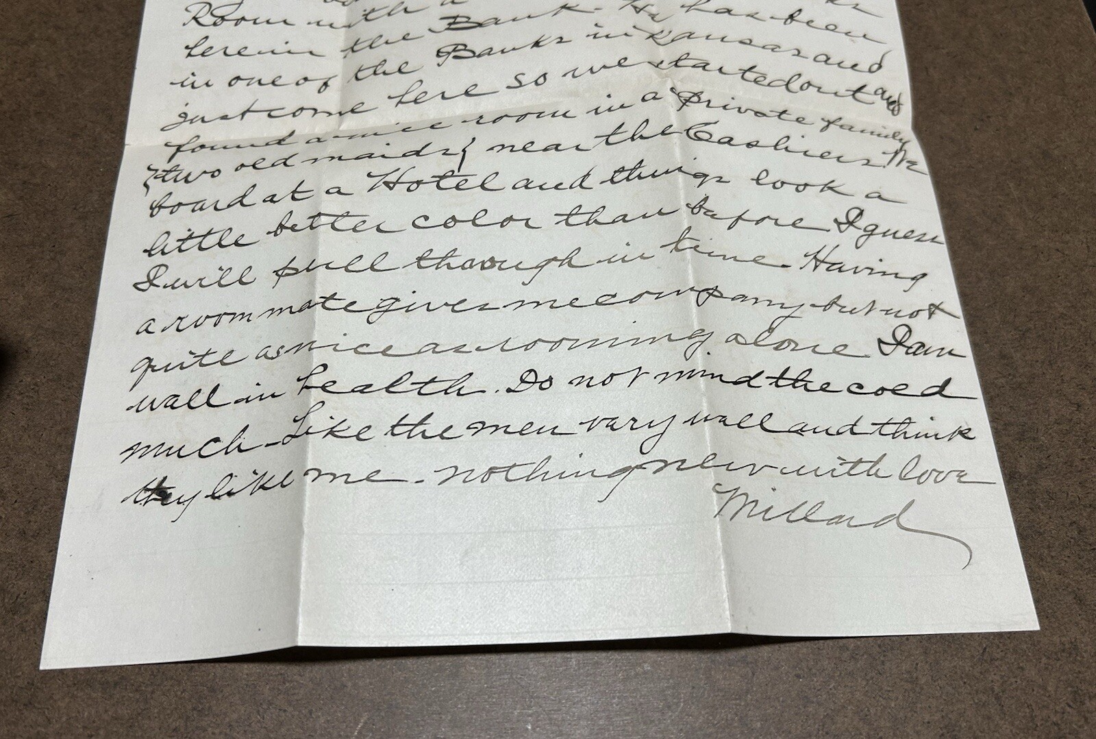 KANSAS CITY SAFE DEPOSIT AND SAVINGS BANK LETTER & ENVELOPE DATED 1886