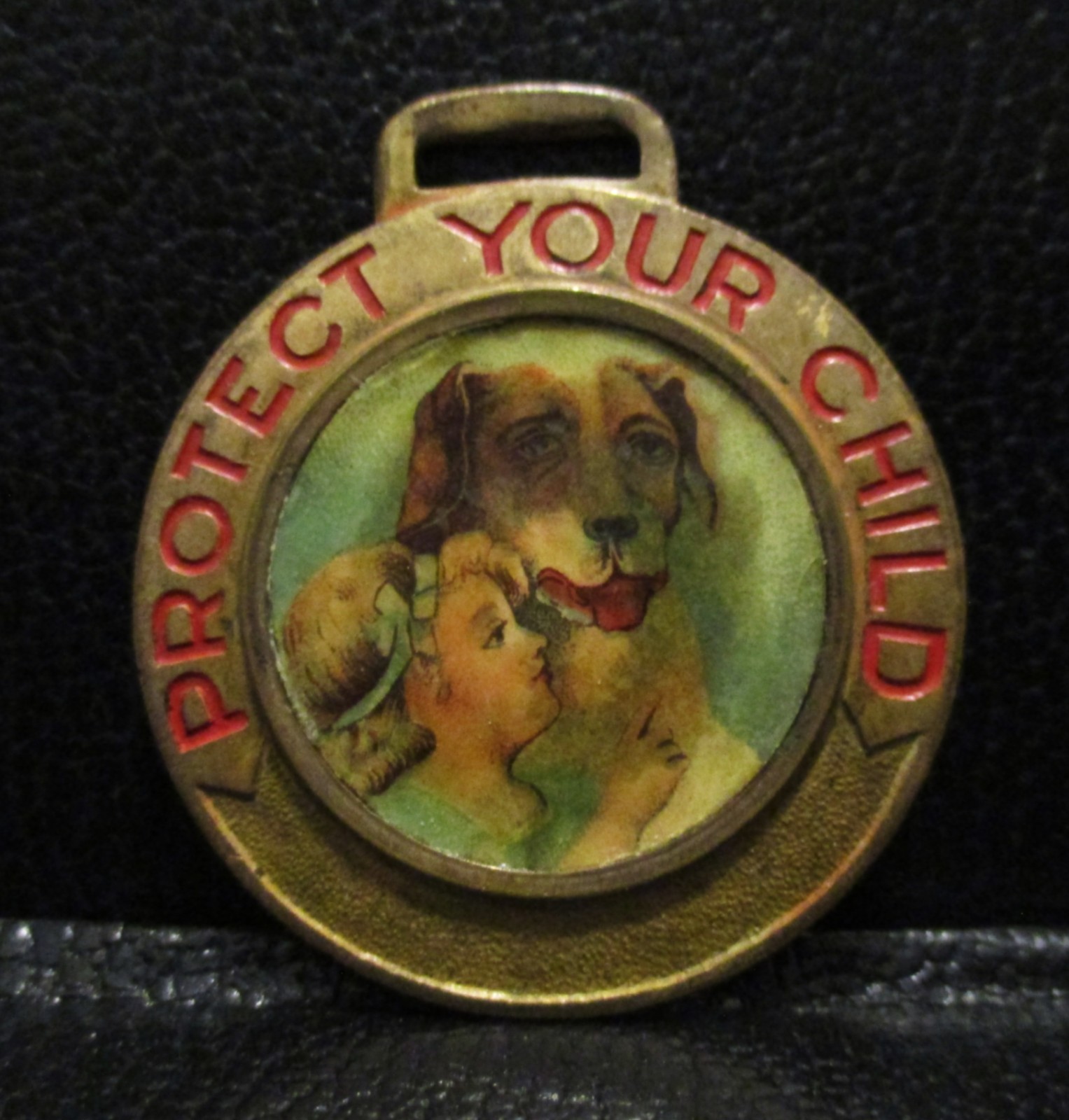 Vintage Commonwealth Life Insurance Company Nebraska Protect Child Watch Fob Dog