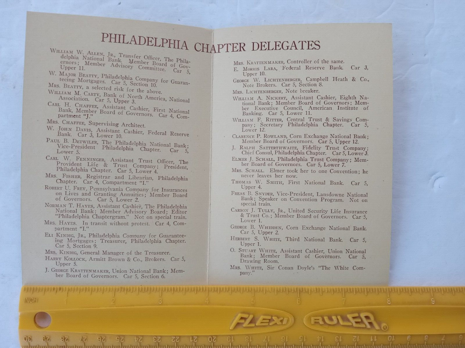 1919 AIB Annual Convention New Orleans LA Philadelphia Chapter Delegates Booklet