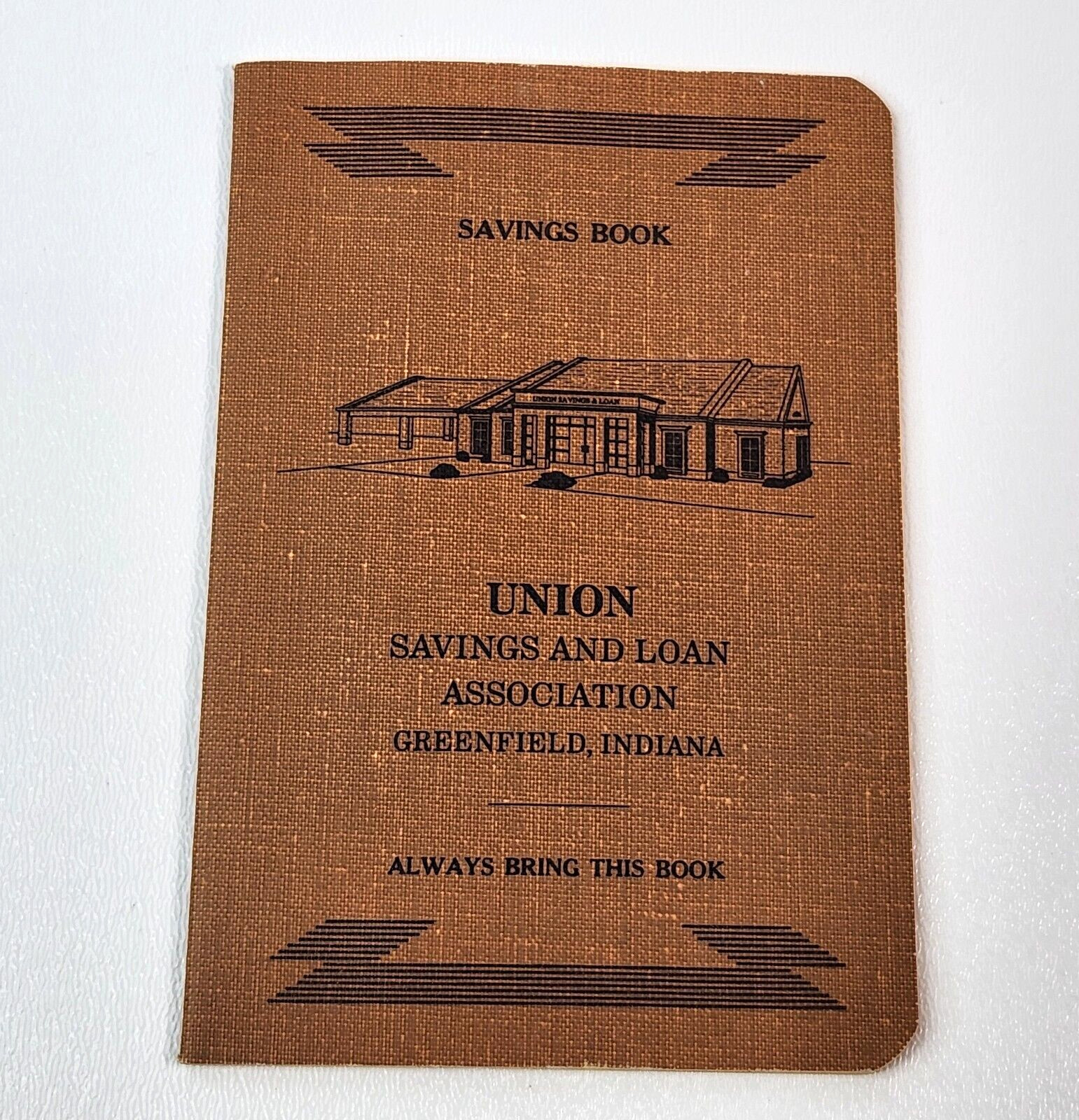 Vintage Union Savings and Loan Association Passbook Greenfield Indiana