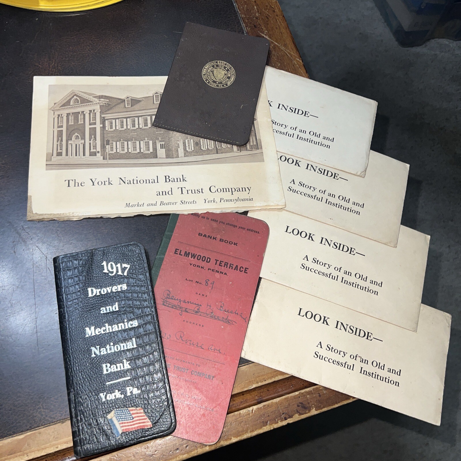 Vintage 1900s York City Pa Early Banks Banking Lot