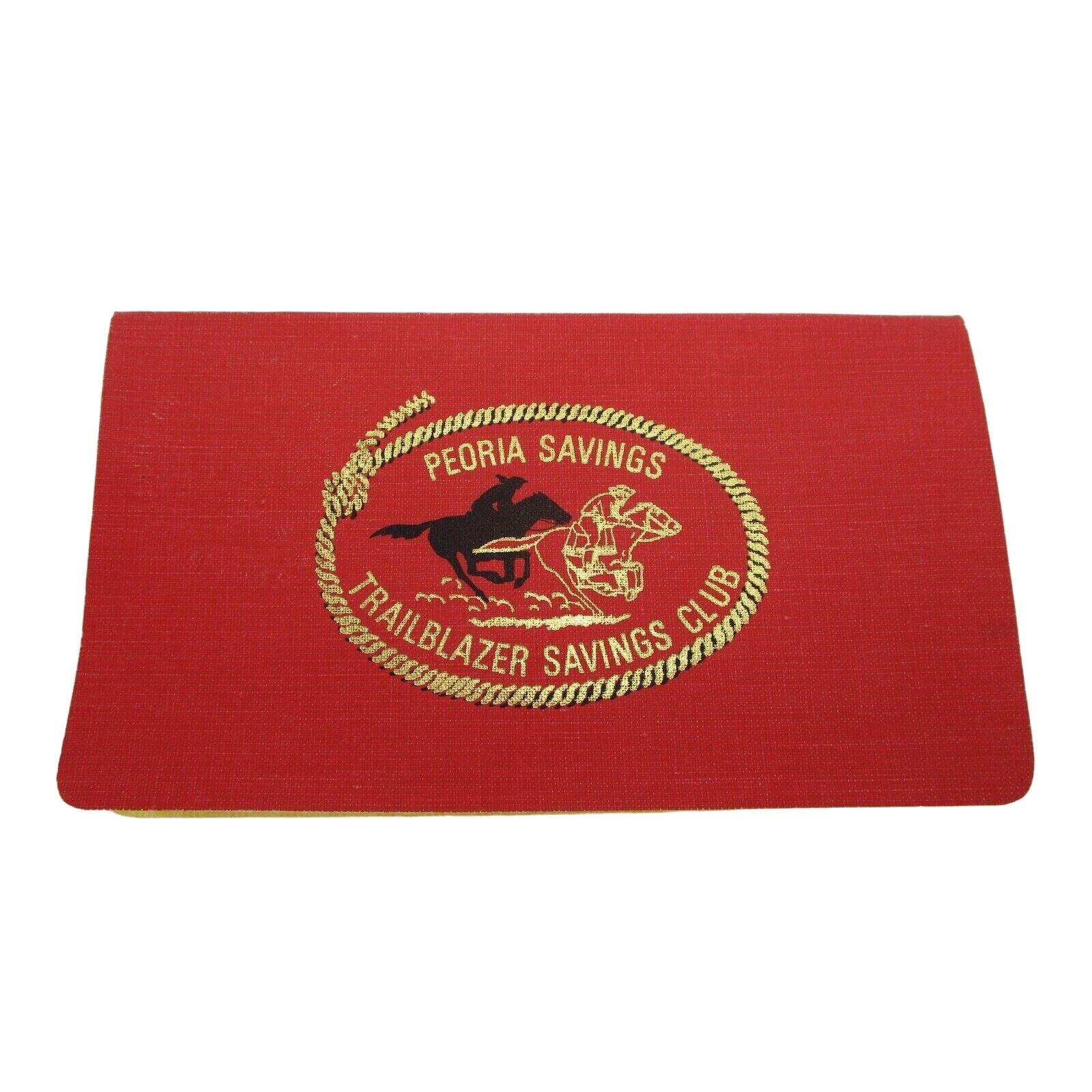 Vintage 1970’s Peoria Saving Bank Trailblazer Savings Club Register, Member Card