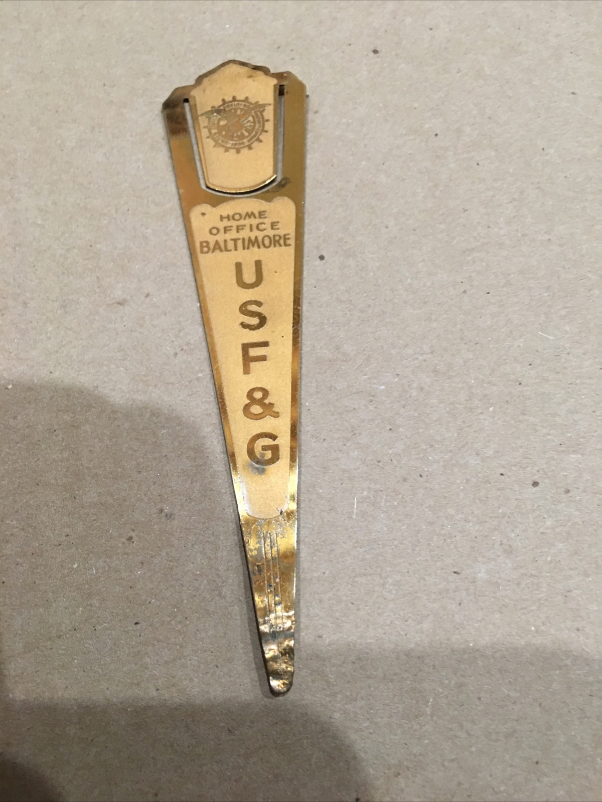 Home Office Baltimore USF & G United States Fidelity & Guaranty Company Bookmark
