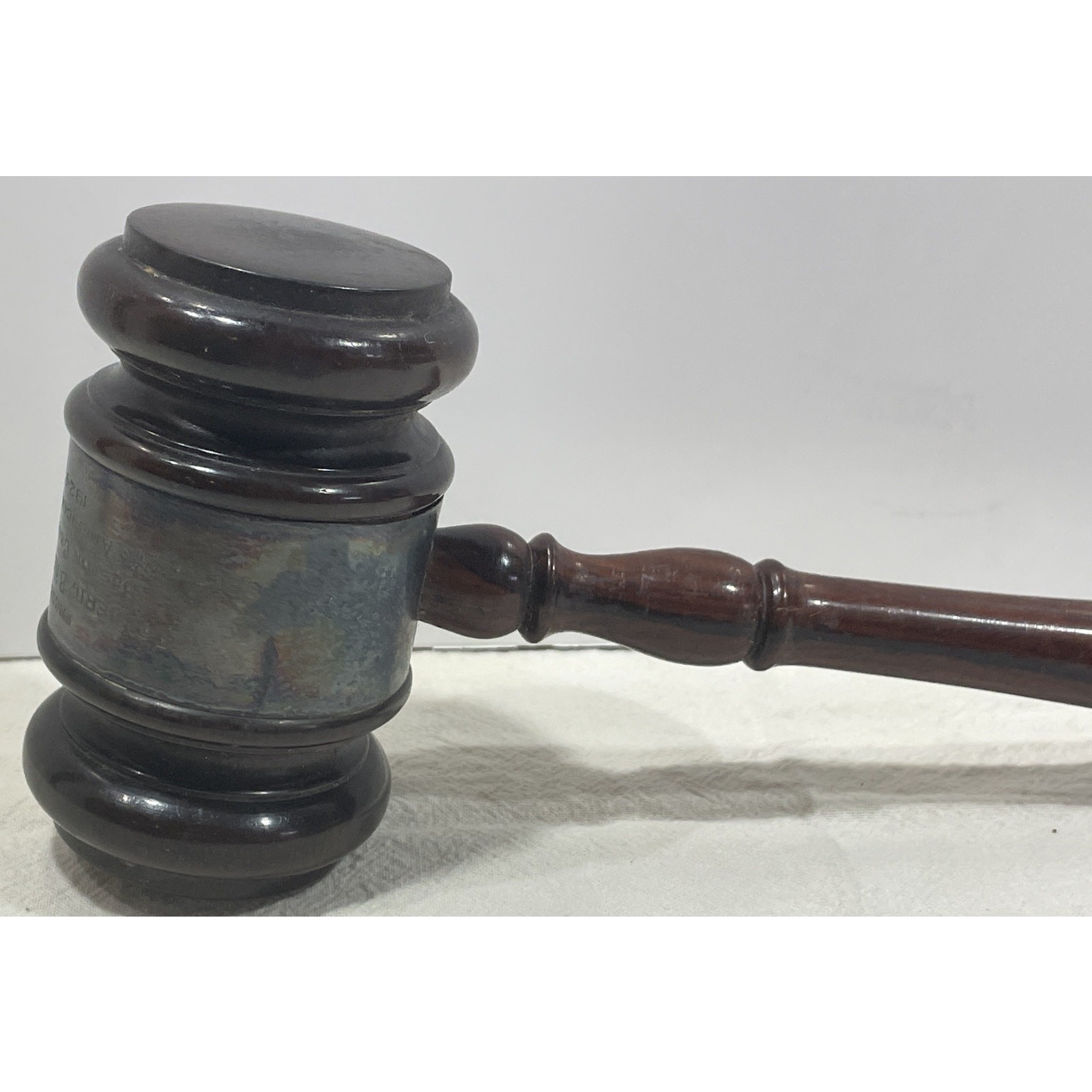 Antique 1924 Boston American Institute of Banking Presentation Gavel – Rosewood