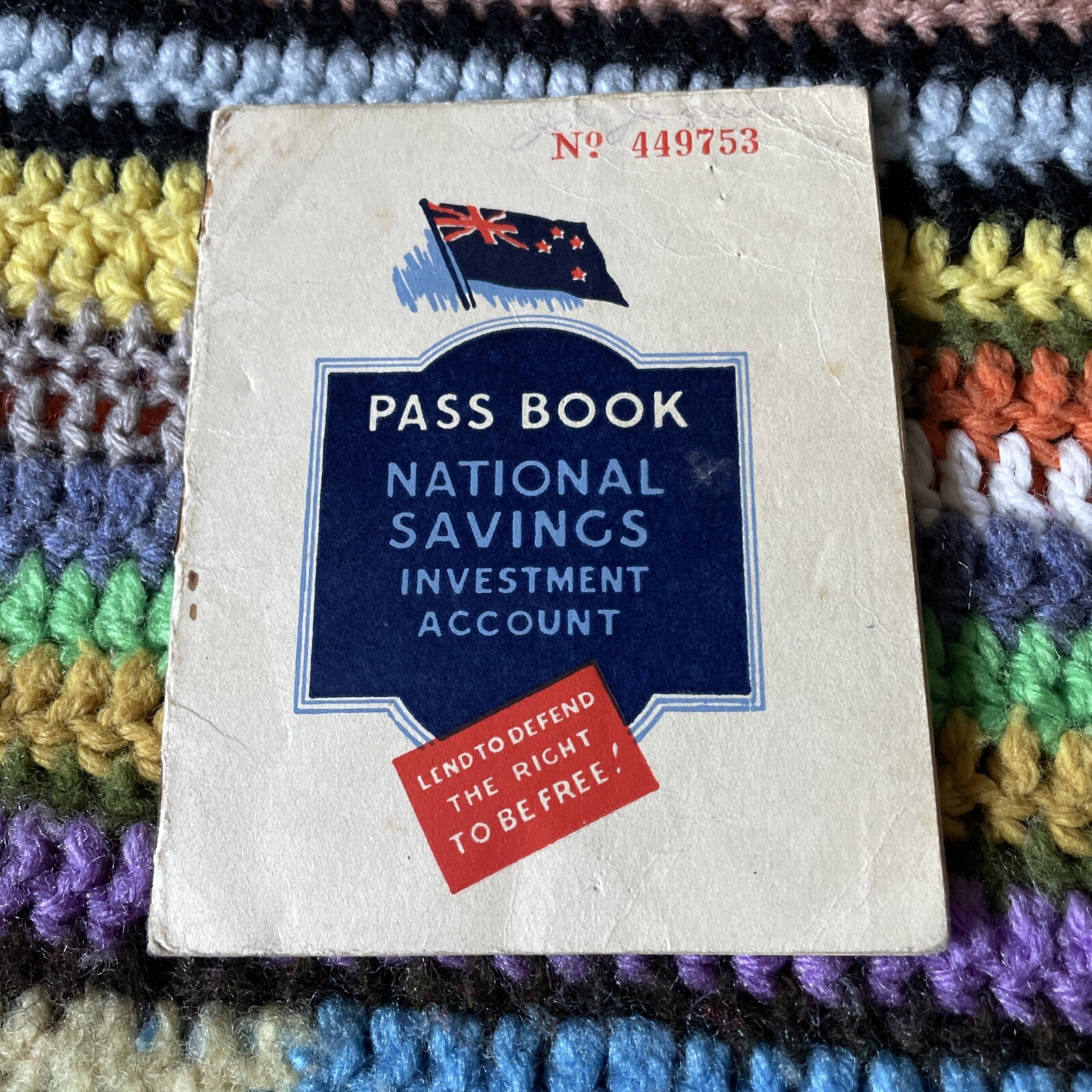 Vintage 1940s Savings Passbook – New Zealand National Savings Account – WWII