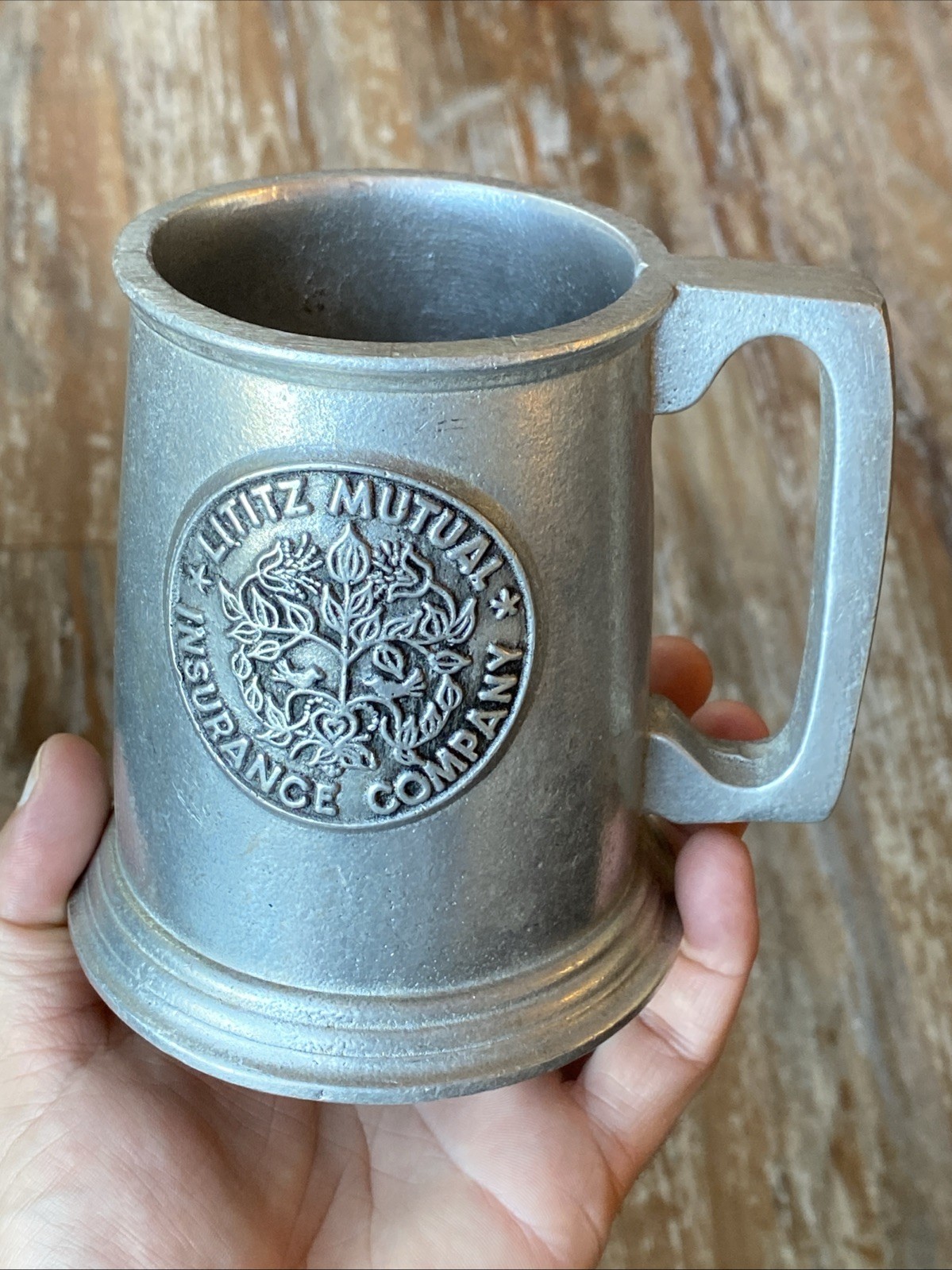 Lititz Mutual Insurance Company Pennsylvania Vintage RWP Wilton Pewter Stein Mug
