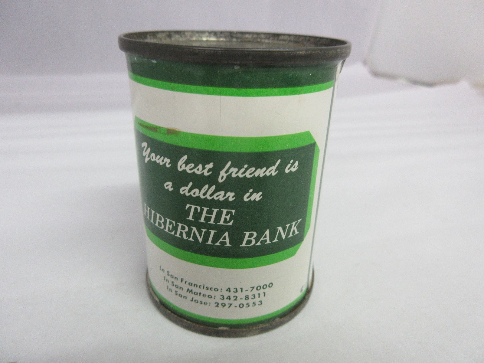 VINTAGE HIBERINA BANK PROMO BANK TIN ADVERTISING COLLECTIBLE M-952