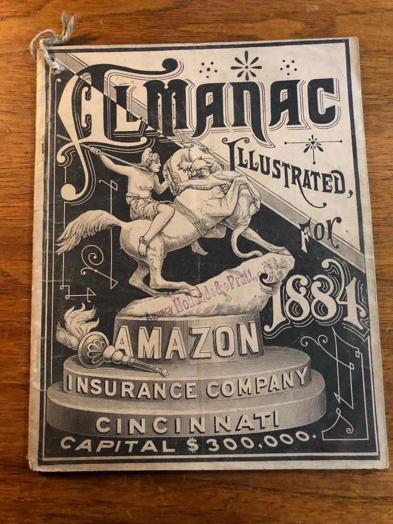 1884 Illustrated The HOME ALMANAC Home Insurance Company of Cincinnati