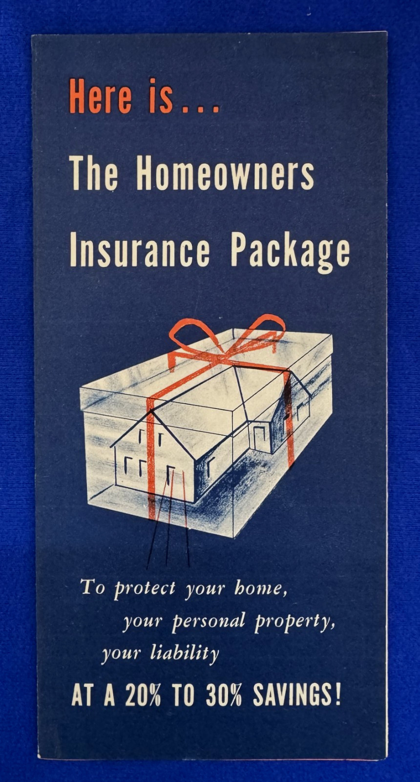Vintage 1954 Homeowners Insurance Package Brochure Hardware Mutual San Francisco