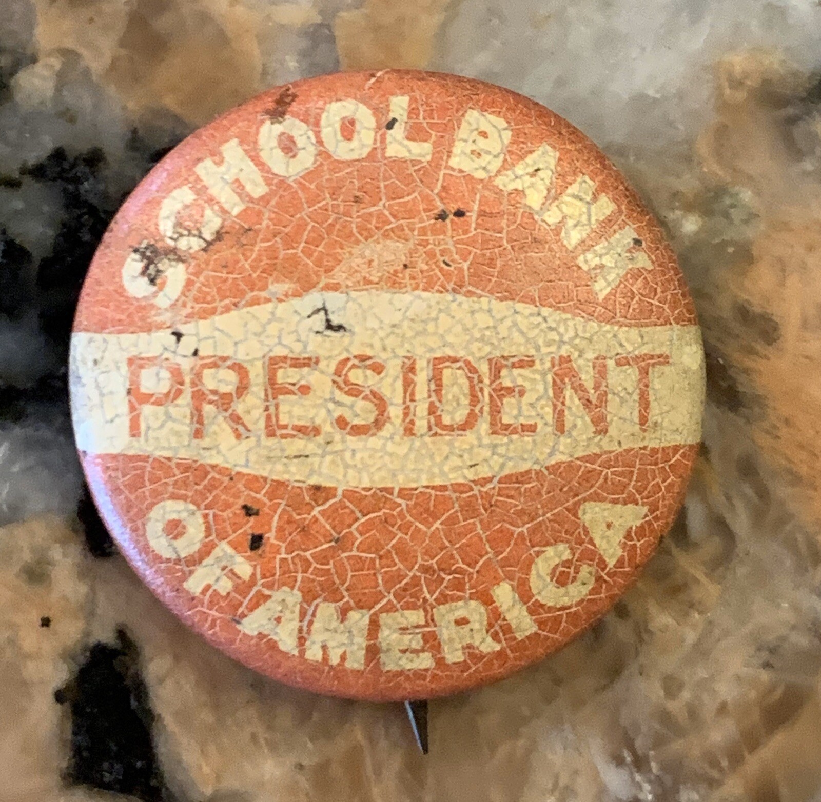 1940S-50S School Bank Of America To Promote Savings Green Duck Pin Back