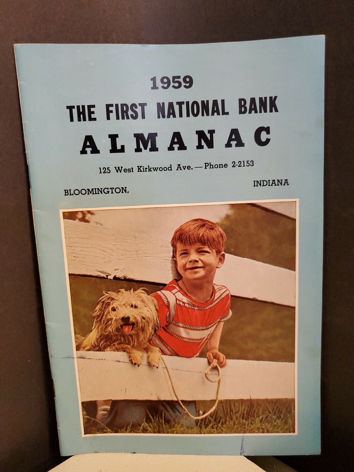 1959 First National Bank Almanac – Kirkwood Bloomington Indiana One Stop Banking