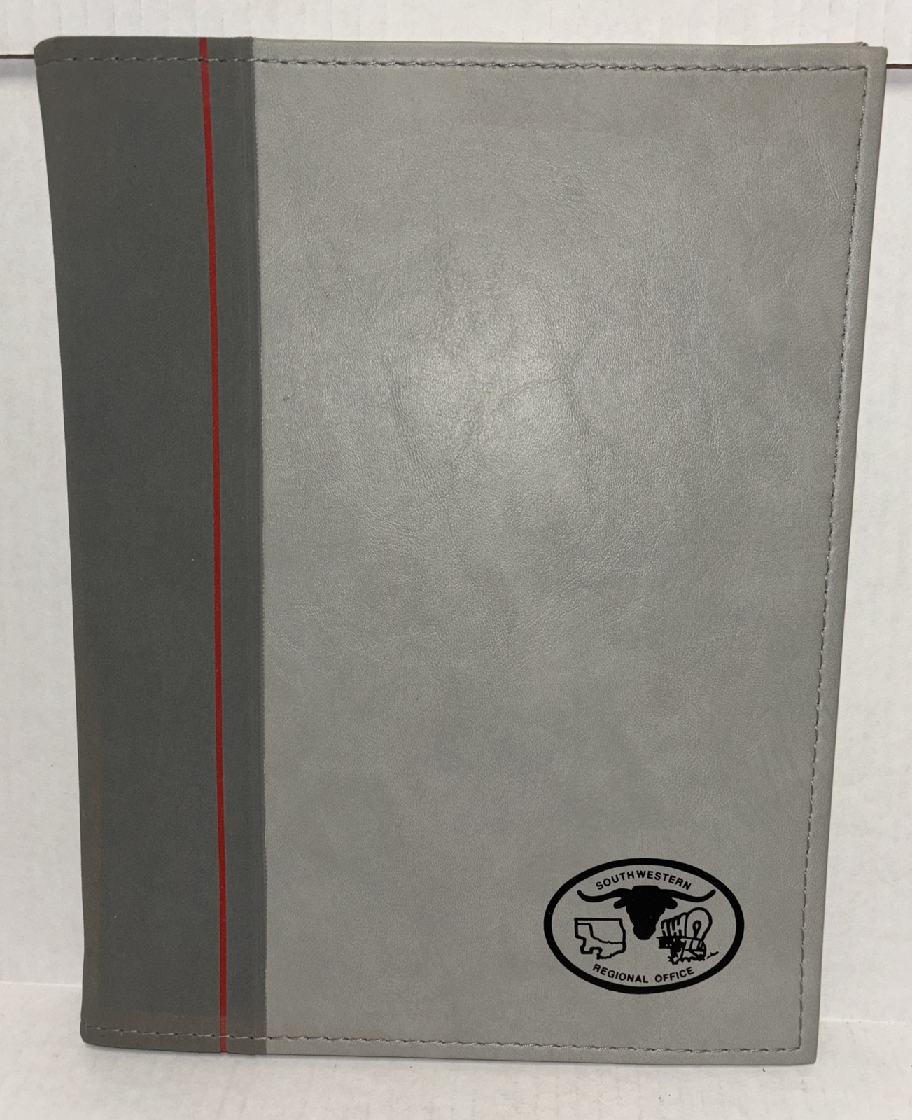 Vintage Faux Leather State Farm Pad Folio Holds 8.5” X 11” Notepad W/ Calculator