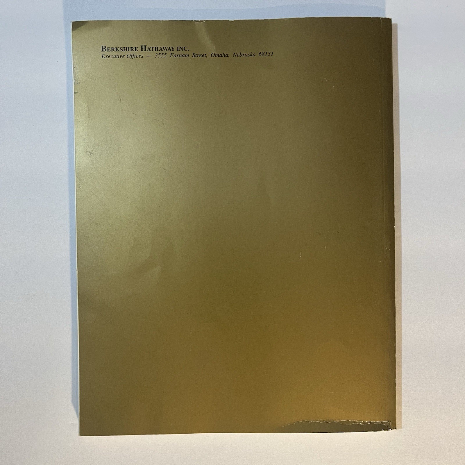 Berkshire Hathaway 2014 Annual Report SPECIAL 50 YEARS edition GOLD Cover