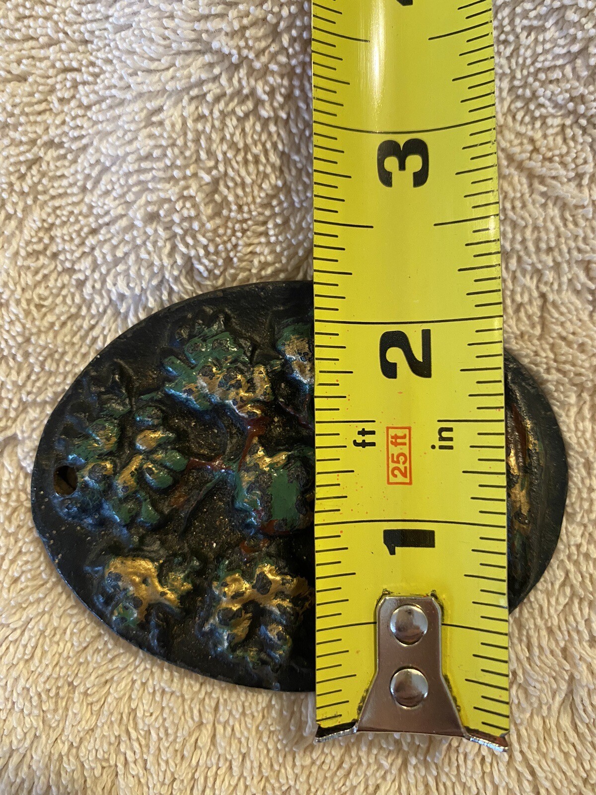 Miniature Cast Iron Fireman’s Insurance Plaque Tree No 105 – 3” Fire Iron Marker