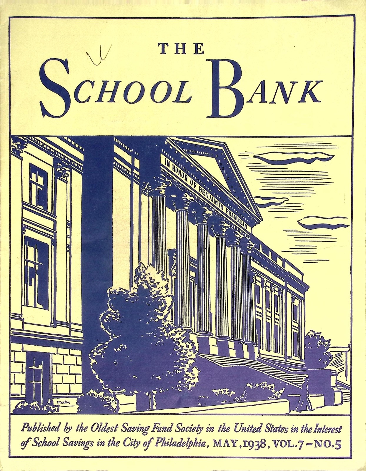 Vintage 1938 The School Bank Benjamin Franklin Philadelphia Educational Booklet