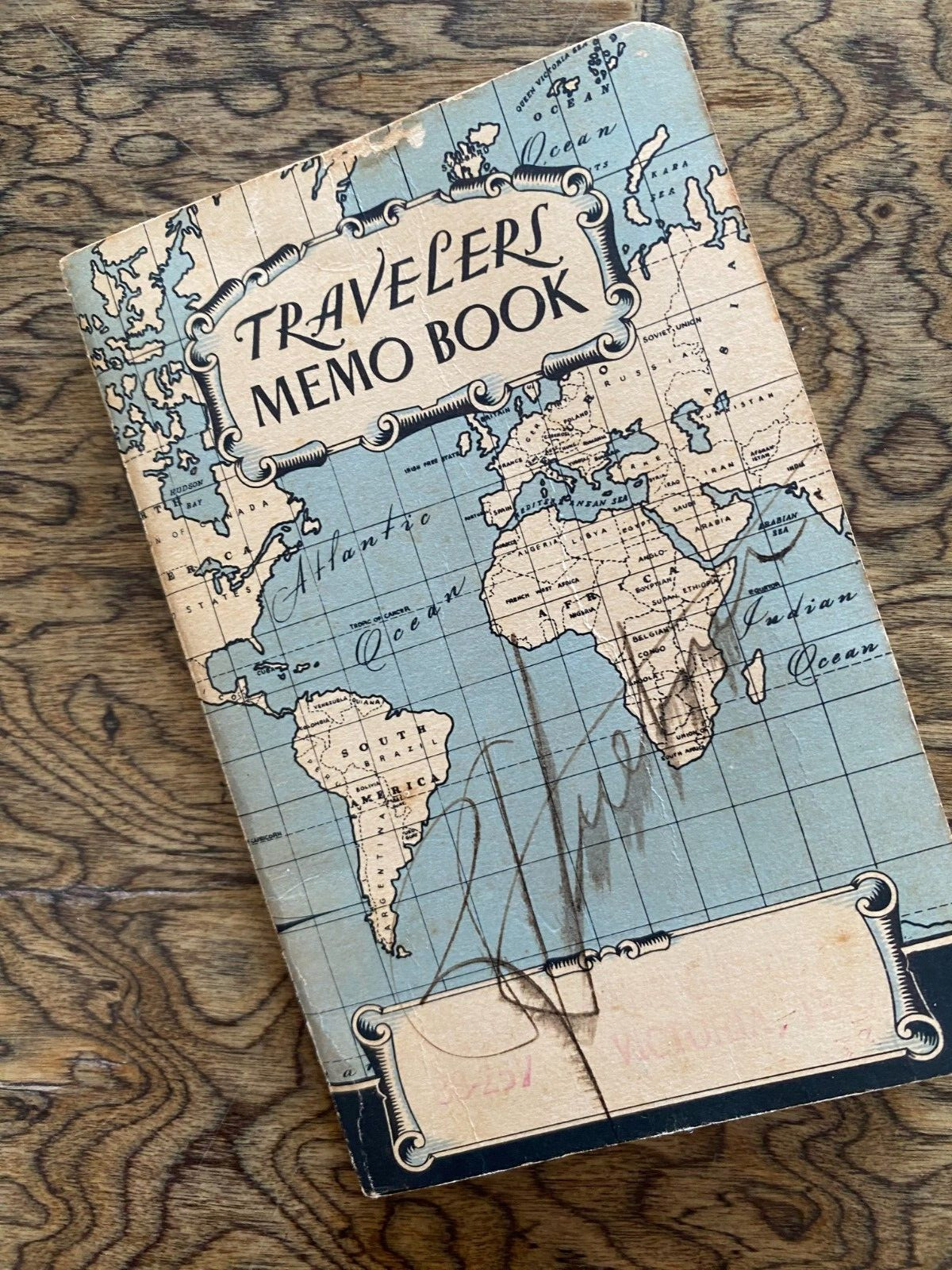 Travelers Memo Book VINTAGE Bank of America 1940 Stage Prop