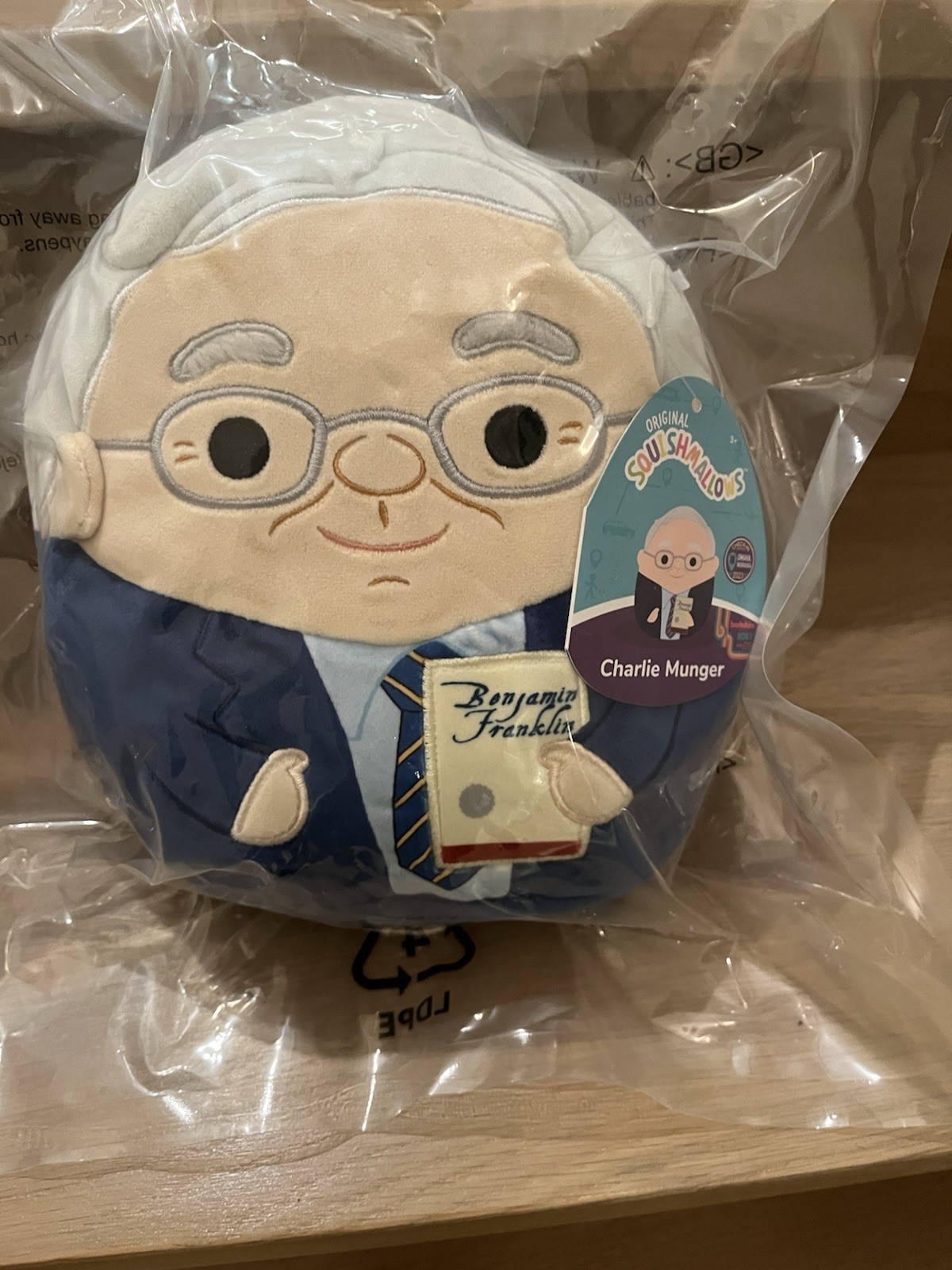 Charlie Munger Squishmallow 8-in 2023 Berkshire Hathaway Warren Buffett Buffet