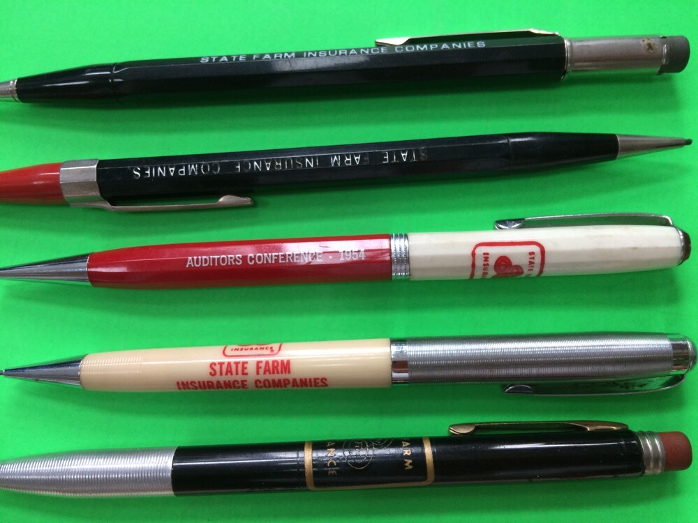 ASSORTED HISTORICAL STATE FARM INSURANCE PENCILS