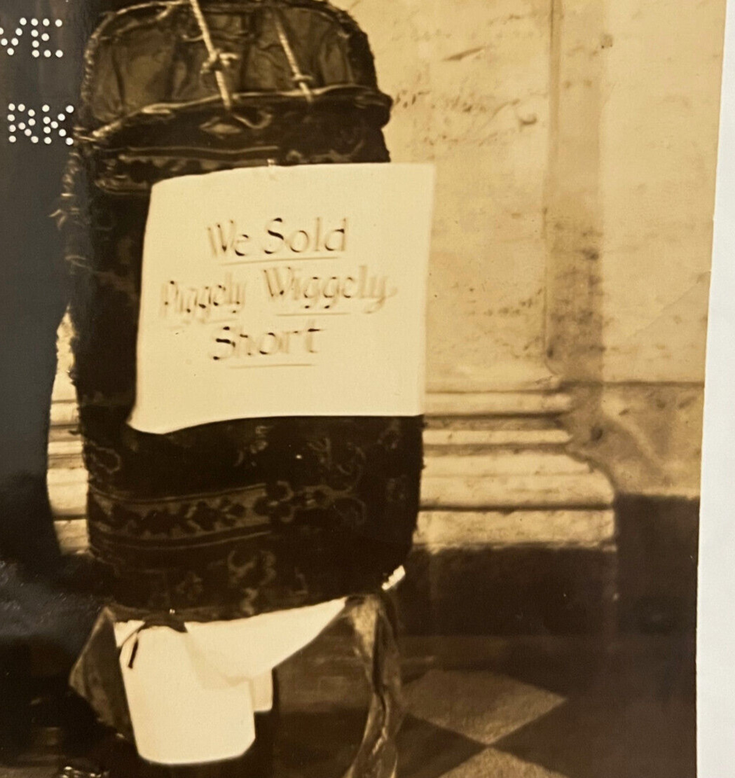 1923 Piggly Wiggly Original “Short Squeeze” Photo Vintage Stock Market Bank