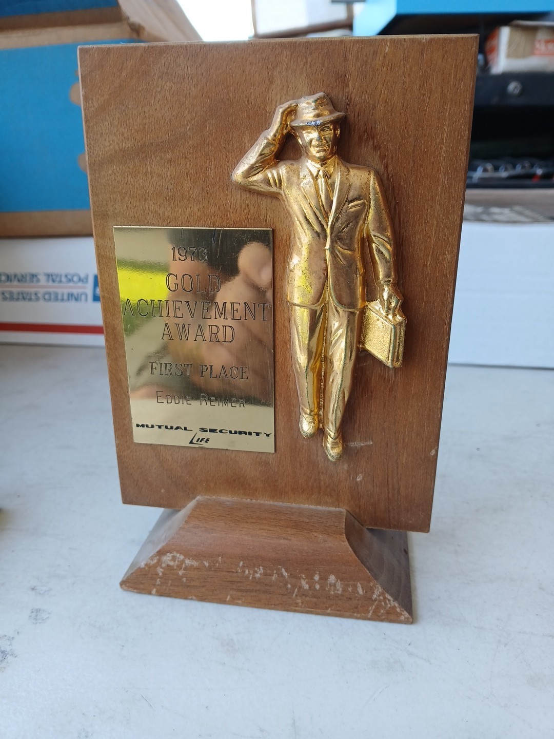2 Vintage 1970s Mutual Security Life Insurance Sales Awards