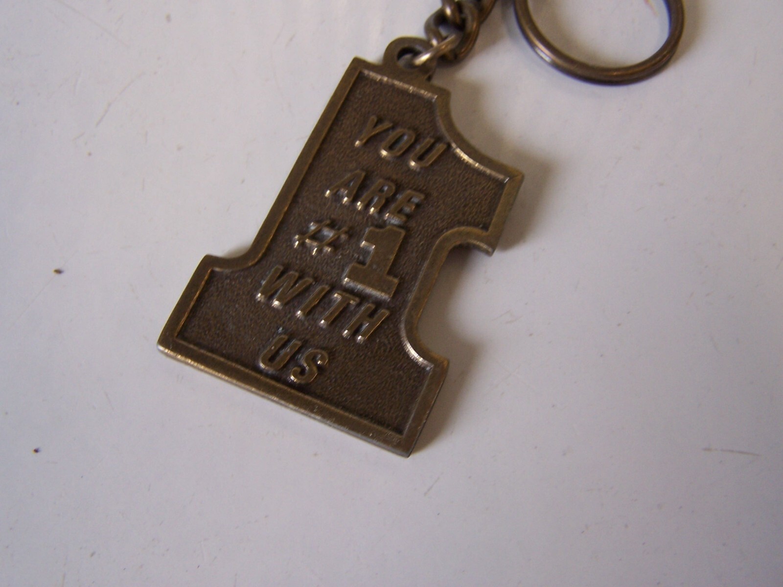 Vintage 1st STATE BANK and TRUST CO. MISSION Metal Keychain