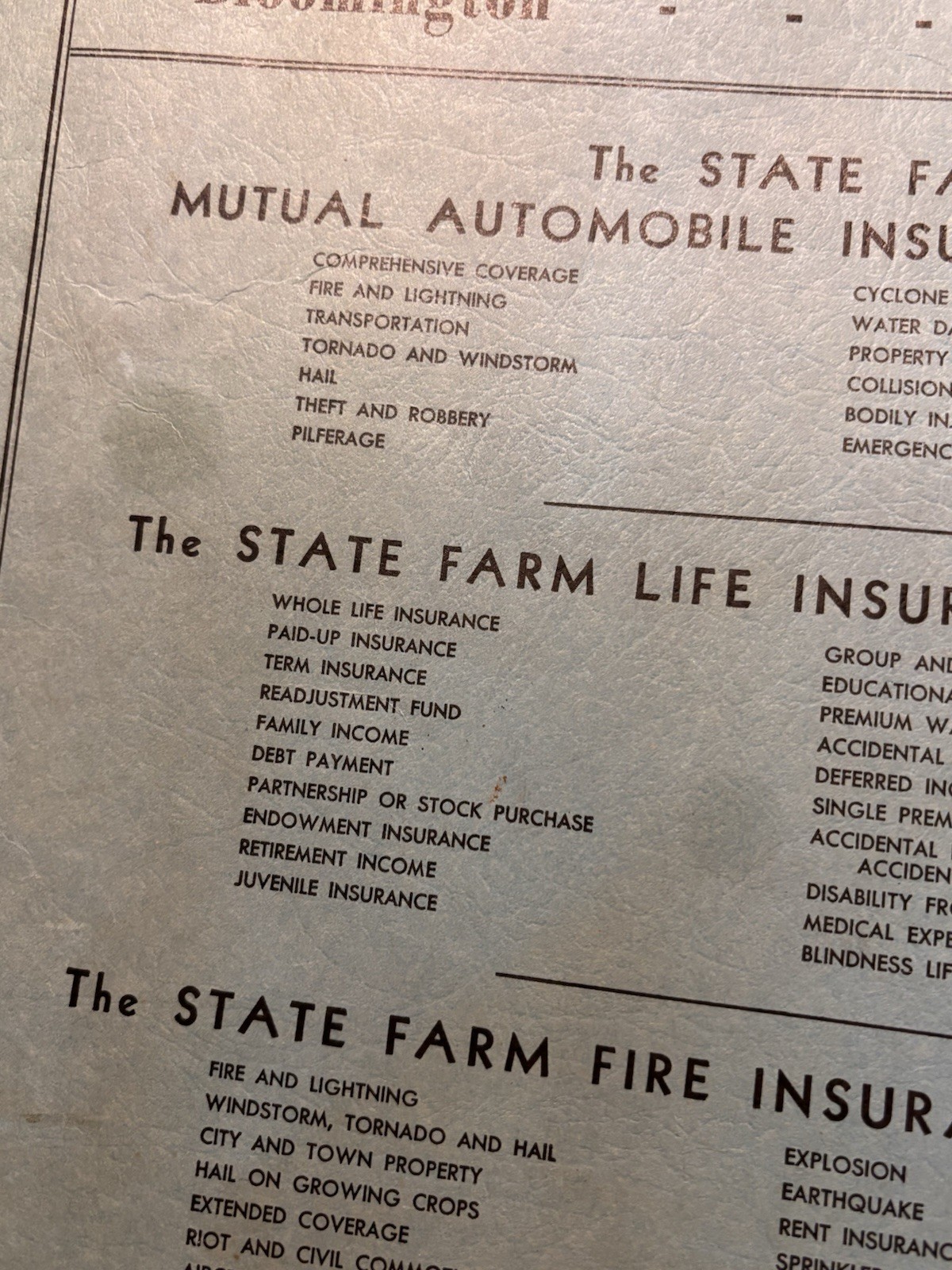 VTG 1939 State Farm Insurance Rand McNally 12″ x 16″ Road Atlas – Printed in USA