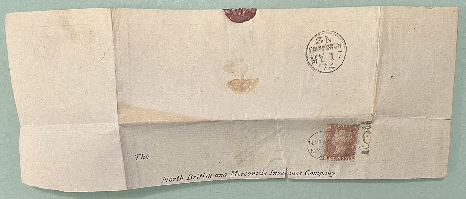 Lot of 8 NORTH BRITISH & MERCANTILE INSURANCE COMPANY 1870’s Letter Sheet Covers