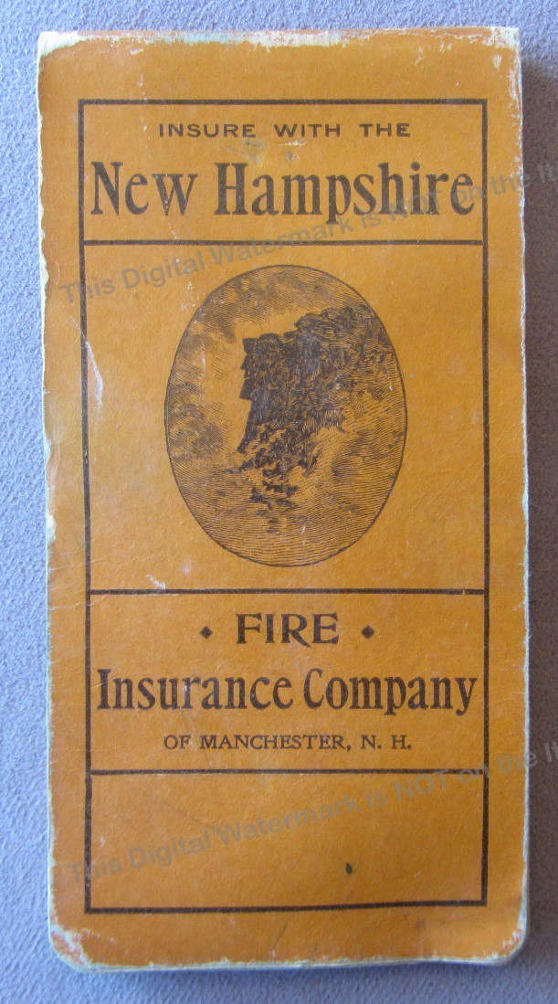 1923 New Hampshire Fire Insurance Company Manchester NH Notepad w Balance Sheet