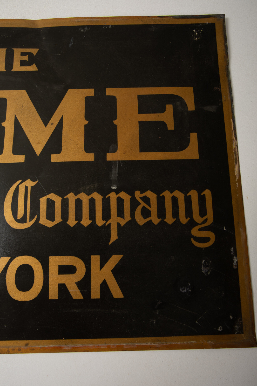 The Home Insurance Company (HSE) New York (JSF6) Vintage Tin Sign Black Gold