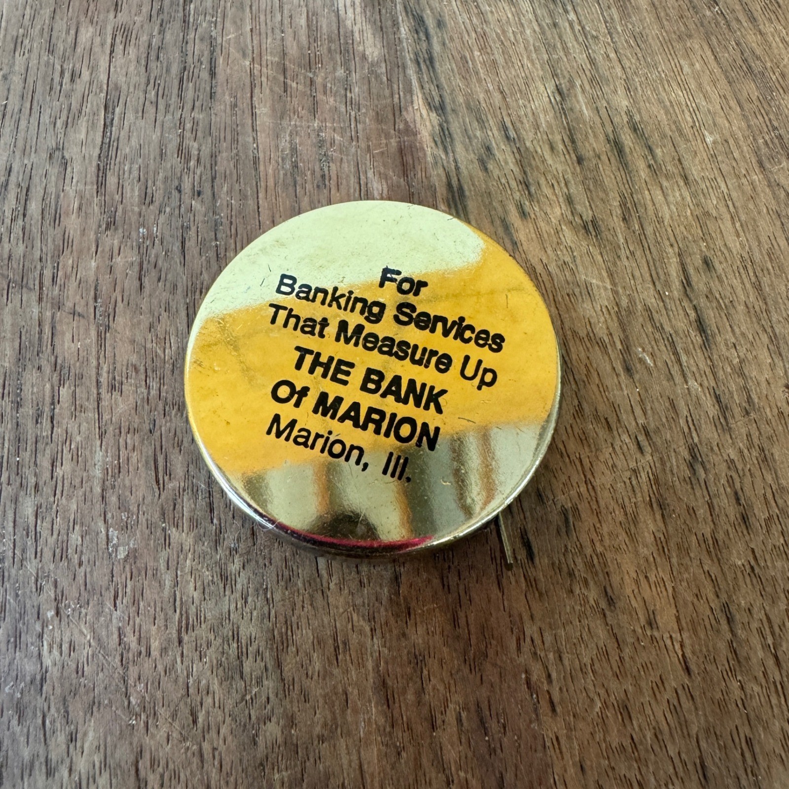 Vintage The Bank of Marion Advertising Tape Measure HIT USA Collectible Novelty
