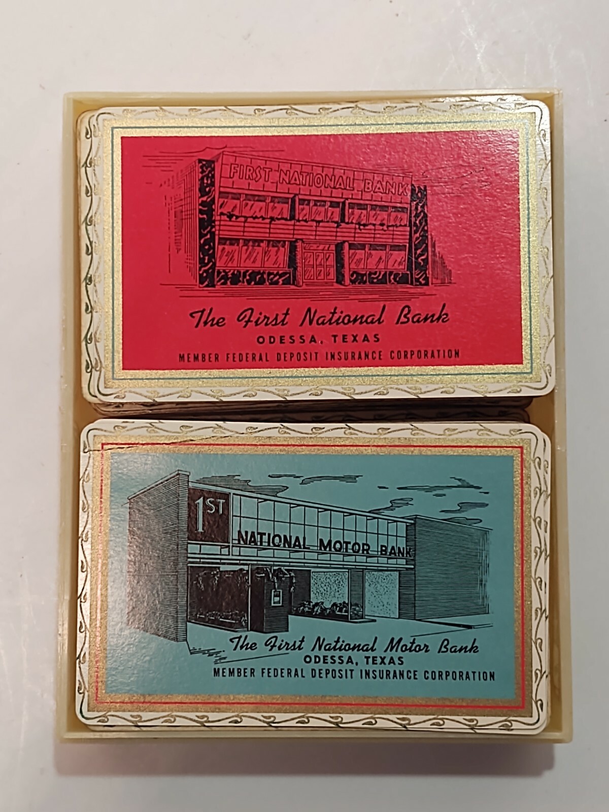First Ntl Bank Playing Cards Odessa Texas Pre 1965