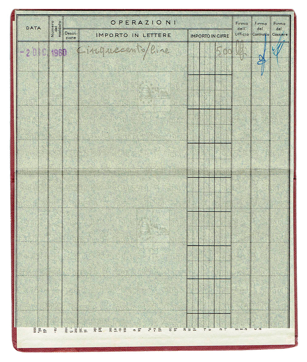 Cassa di Risparmio di Roma 2 Dicembre 1960