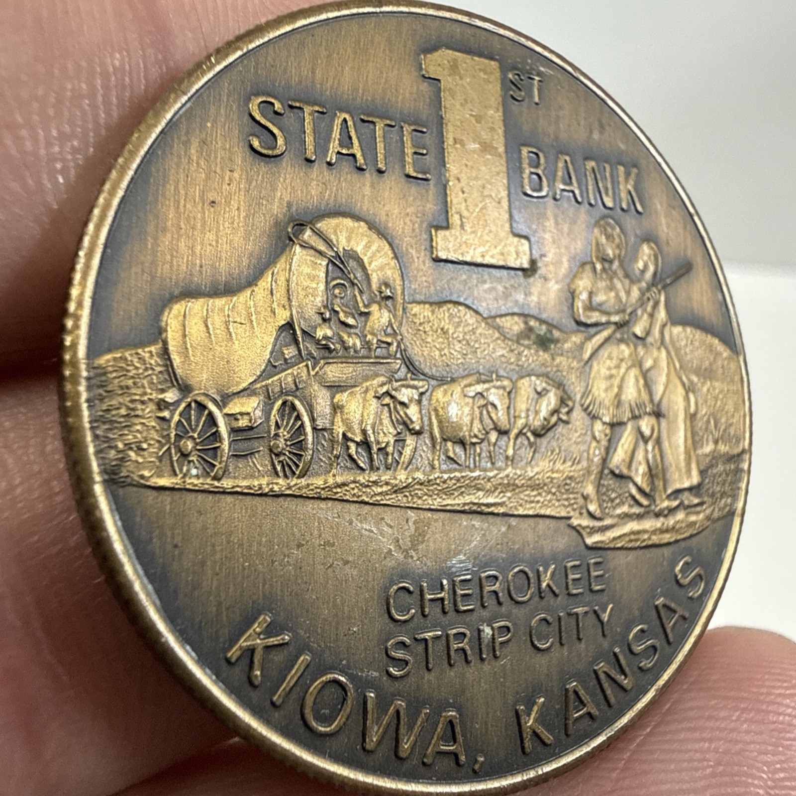 1976 1st State Bank, CHEROKEE STRIP CITY KIOWA, KANSAS Coin/Metal – Liberty Bell