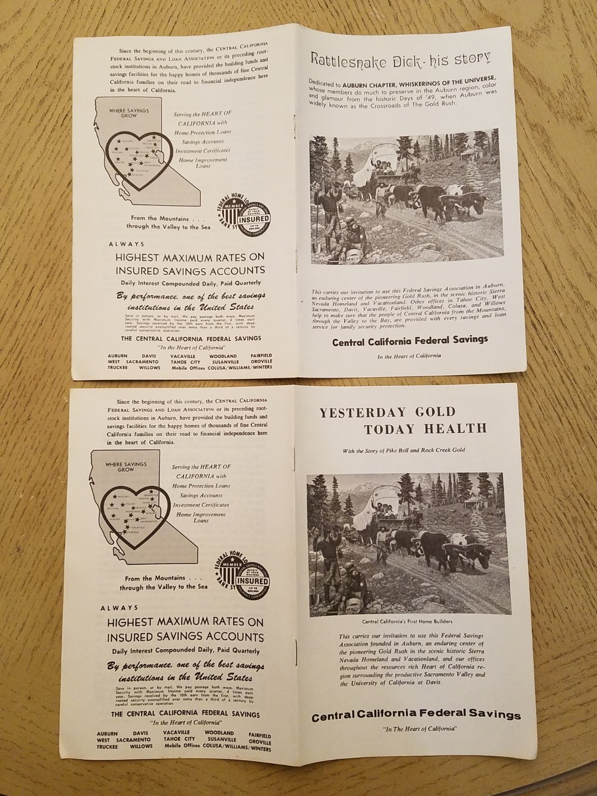 RARE 1970s Saga of the Sierra History Booklets Central CA Federal Savings Bank