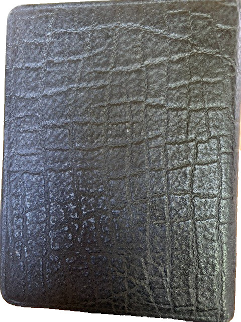DAYTIMER 7 Ring Notebook Black Embossed Pig Skin